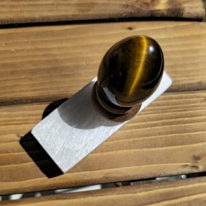 سنگ تخم مرغی چشم ببر گرمی (قدرت، شجاعت، تمرکز، اعتماد به نفس)
